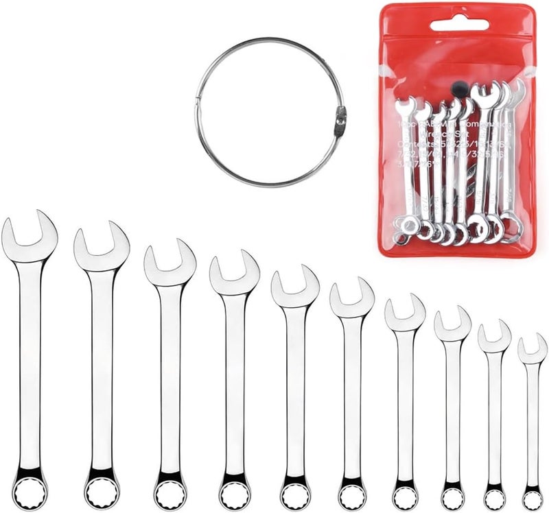 Ldirect Mini Wrench Set Open End Wrench Combination Wrench Small Wrench Set, Metric and SAE (SAE) - Image 1